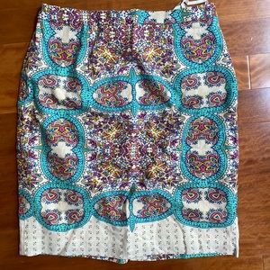 Anthropologie Maeve Patterned Pencil Skirt
